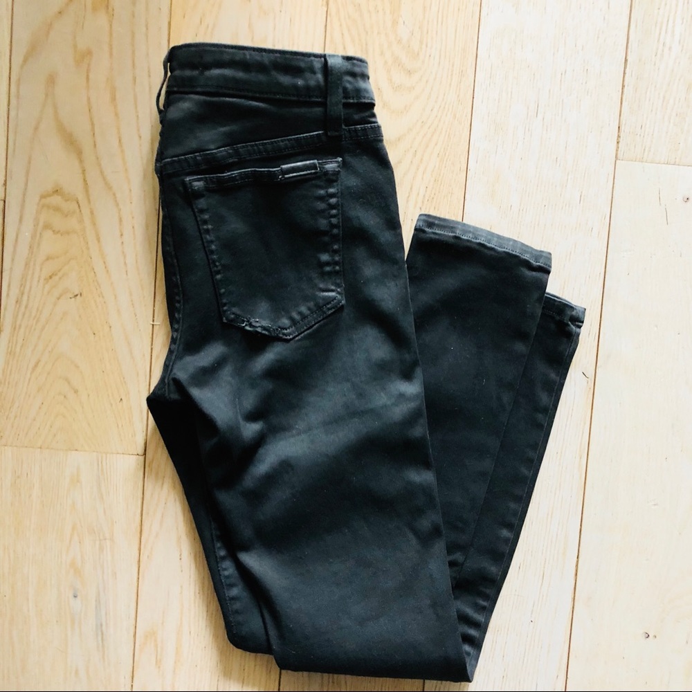 Joe’s Jeans Waxed Coated Black Denim